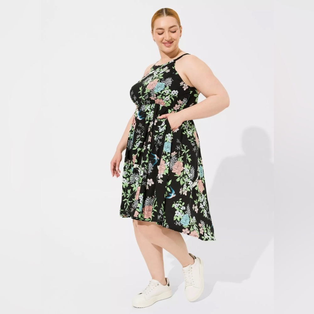 Torrid Floral Halter Neck High Low Dress | Size 2